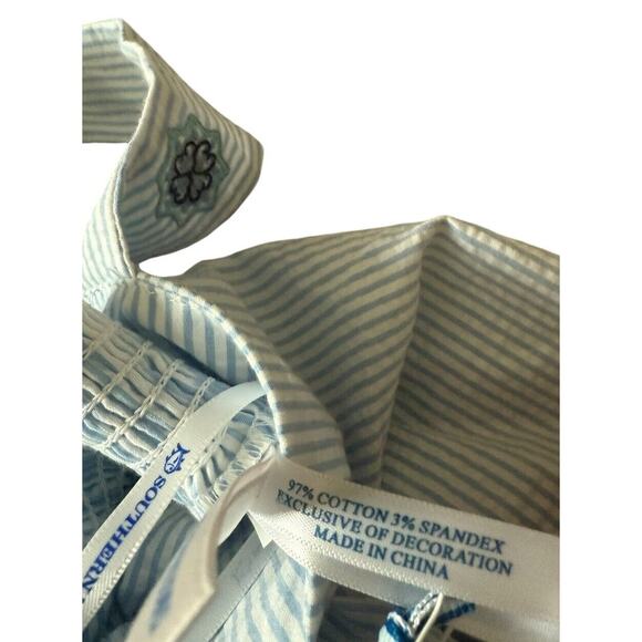 Southern Tide Clara Embroidred Seersucker Tank Top Boat Blue size Medium NEW NWT - Picture 7 of 7